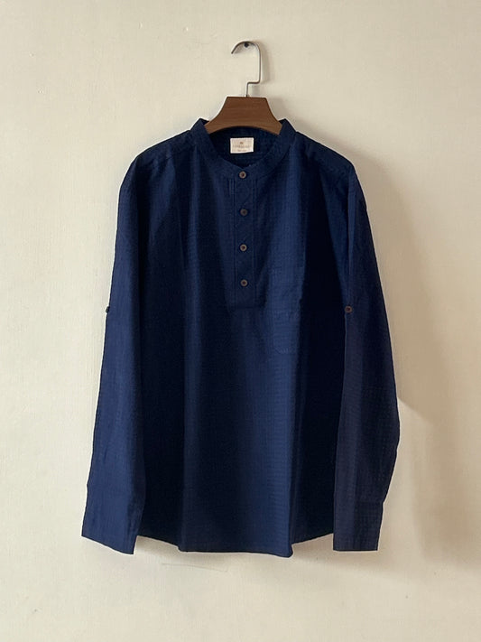 Short Kurta - Navy Blue