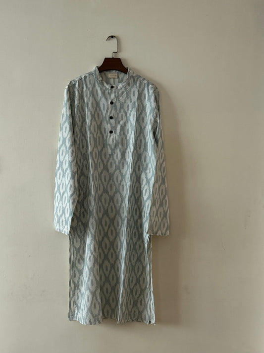 Long kurta - Ikat Aqua